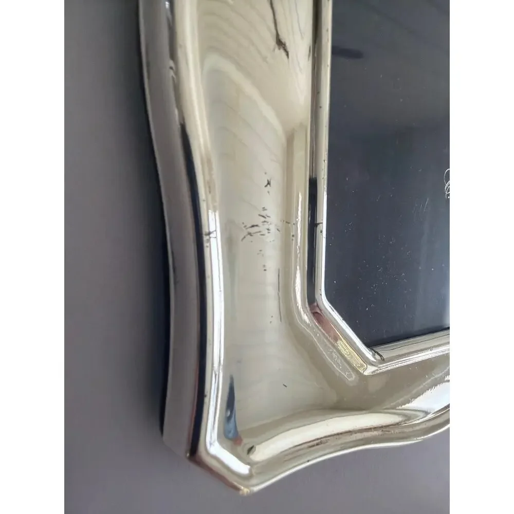 Vintage Silverplated Picture Frame 4x6 Ornate Embossed Border Tabletop Standing